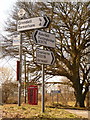 SU0912 : Cripplestyle: road signs at village centre by Chris Downer