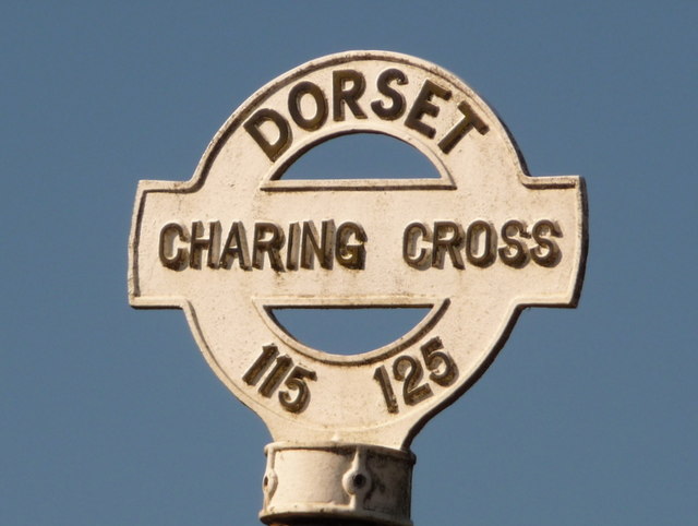 Alderholt: Charing Cross signpost detail