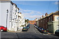 Terraced houses behind St Leonard