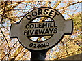 SU0200 : Colehill: Fiveways finger-post detail by Chris Downer