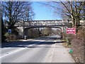 Railway bridge over the A6187 at Hope