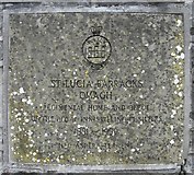 H4473 : Plaque, St Lucia Barracks by Kenneth  Allen