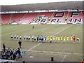 Darlington FC greeting visitors Torquay United