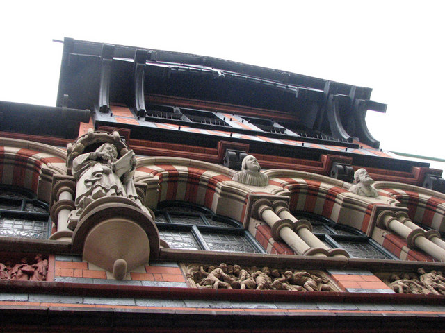 Watson Fothergill's Offices, George Street: friezes and statuary