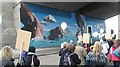 NS5864 : Commonwealth Games mural, Kingston Bridge by Richard Webb