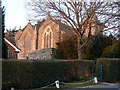 Holy Trinity church, Llandrindod Wells in spring evening sunlight