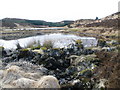 NS0394 : Old dam on Garbhalt Loch by John Ferguson