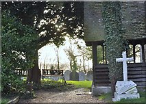 TL5613 : Church entrance and churchyard, White Roding by MJ Reilly