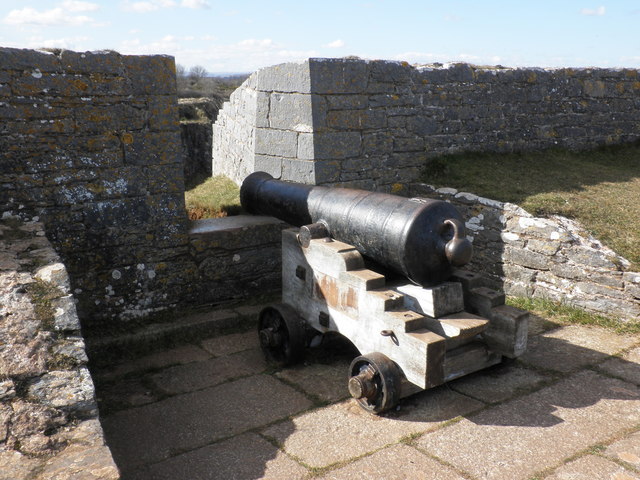 Cannon, on the ramparts, at Berry Head