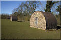 Storage huts at Newtown St Boswells