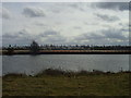 Looking across the canal to the shops at the Wheatley centre.