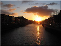 O1534 : Sunset on the Liffey by Gareth James