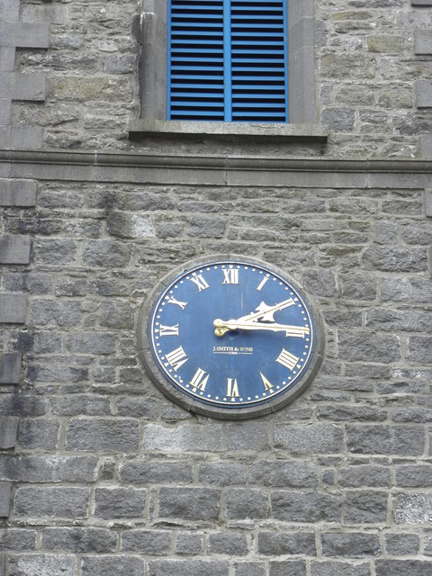 The clock on St. Bride's Church of Ireland, Oldcastle