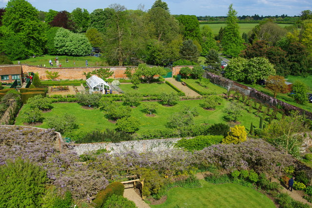 Grey's Court: the walled garden from the tower