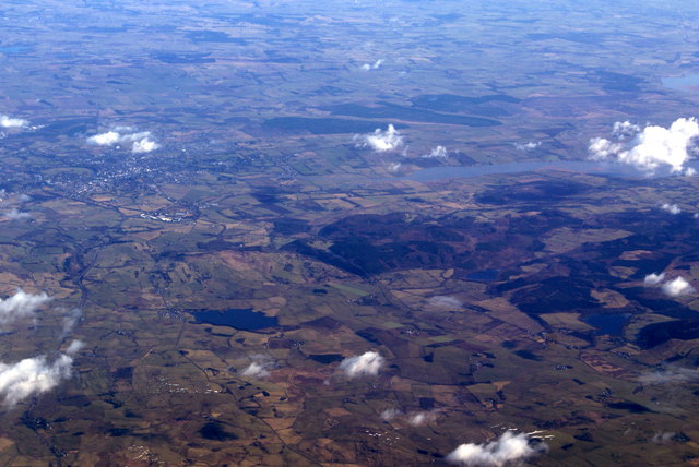 Loch Rutton and Dumfries from the air
