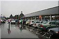 A wet Tesco car park