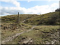 Bridleway crossing on the slope of Blackcap