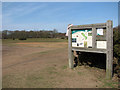 TM0879 : Information board in the car park in Wortham Ling by Evelyn Simak