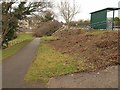 Path, steps and bus stop, Roborough