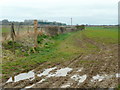 Muddy field and footpath