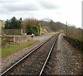 Railway line heading southeast from Stogumber station