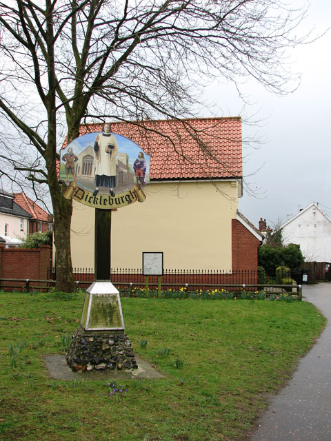 Dickleburgh village sign © Evelyn Simak :: Geograph Britain and Ireland