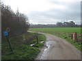 Bend on Cycle Route 16 near Little Barton Farm