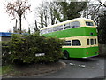 Old Southdown bus passing the end of Fern Road