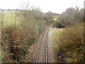 Railway line heading south east from Lower Machen