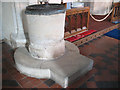 SP5611 : Church of the Assumption, Beckley: font by Stephen Craven