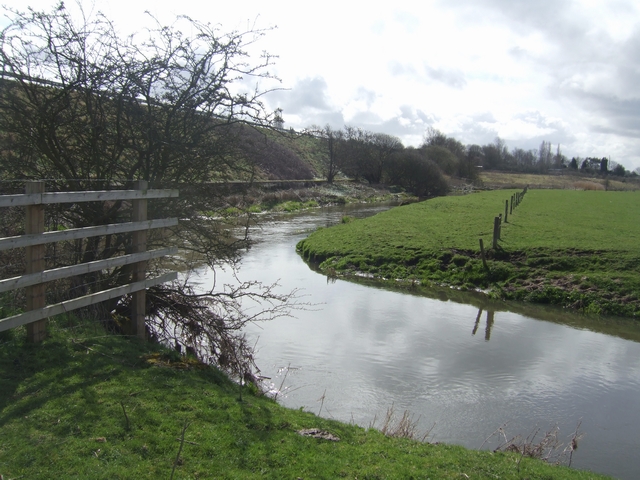 River Penk upstream at Lower Drayton