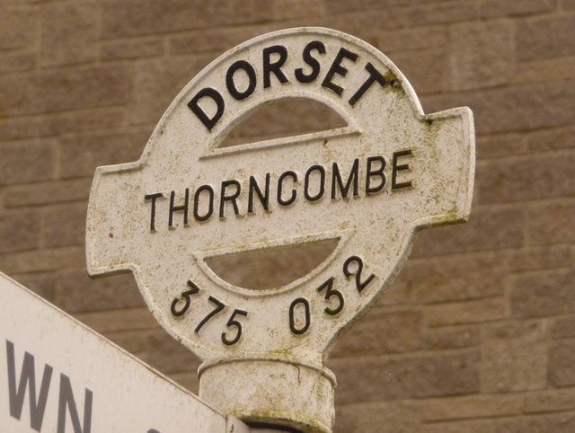 Thorncombe: detail of village finger-post