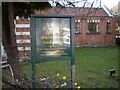 Notice board, Golders Green Unitarian Church, Hoop Lane NW11