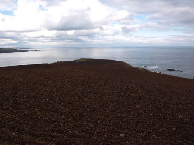 Ploughed field and North Sea