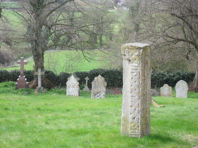 Saxon cross shaft in Creeton churchyard