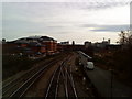 Western approach to Nottingham railway station