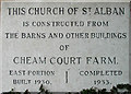 St Alban, Elmbrook Road, Cheam -Foundation stone