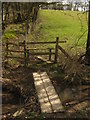 Footbridge and stile near Fifty Acre Wood