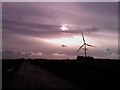 Sunset over turbine