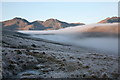NY2303 : Inversion Fog Bank, Upper Mosedale by Rob Noble