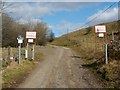 The Crags Circular Path leaving a farm road