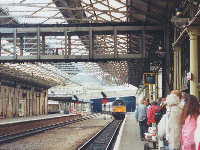 Charter train entering Huddersfield station