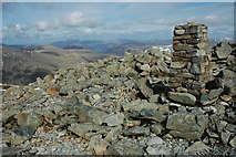 NY2107 : Trig point, Scafell Pike by Philip Halling