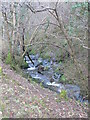 Small waterfall on the River Sychnant, above Melin-y-Coed