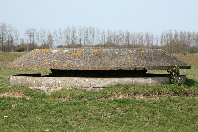 Mushroom Pillbox at the former RAF Oakington