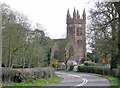 SO8286 : Bridgnorth Road and Enville Church, Staffordshire by Roger  D Kidd