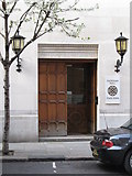 TQ2878 : Stage Door of Cadogan Hall, Sloane Terrace, SW1 by Mike Quinn
