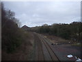 NY0737 : Railway, from the bridge near Dearham by John Lord