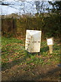 The Stallington Heath milepost - detail