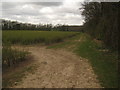 Footpath and bridleway junction near Upper Horton Farm (2)